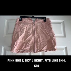 Pink skirt large.